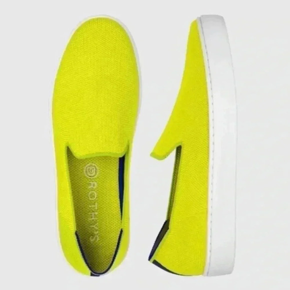 Rothy’s The Original Slip On Sneaker in Electric Lemon EXTREMELY RARE - Picture 1 of 7